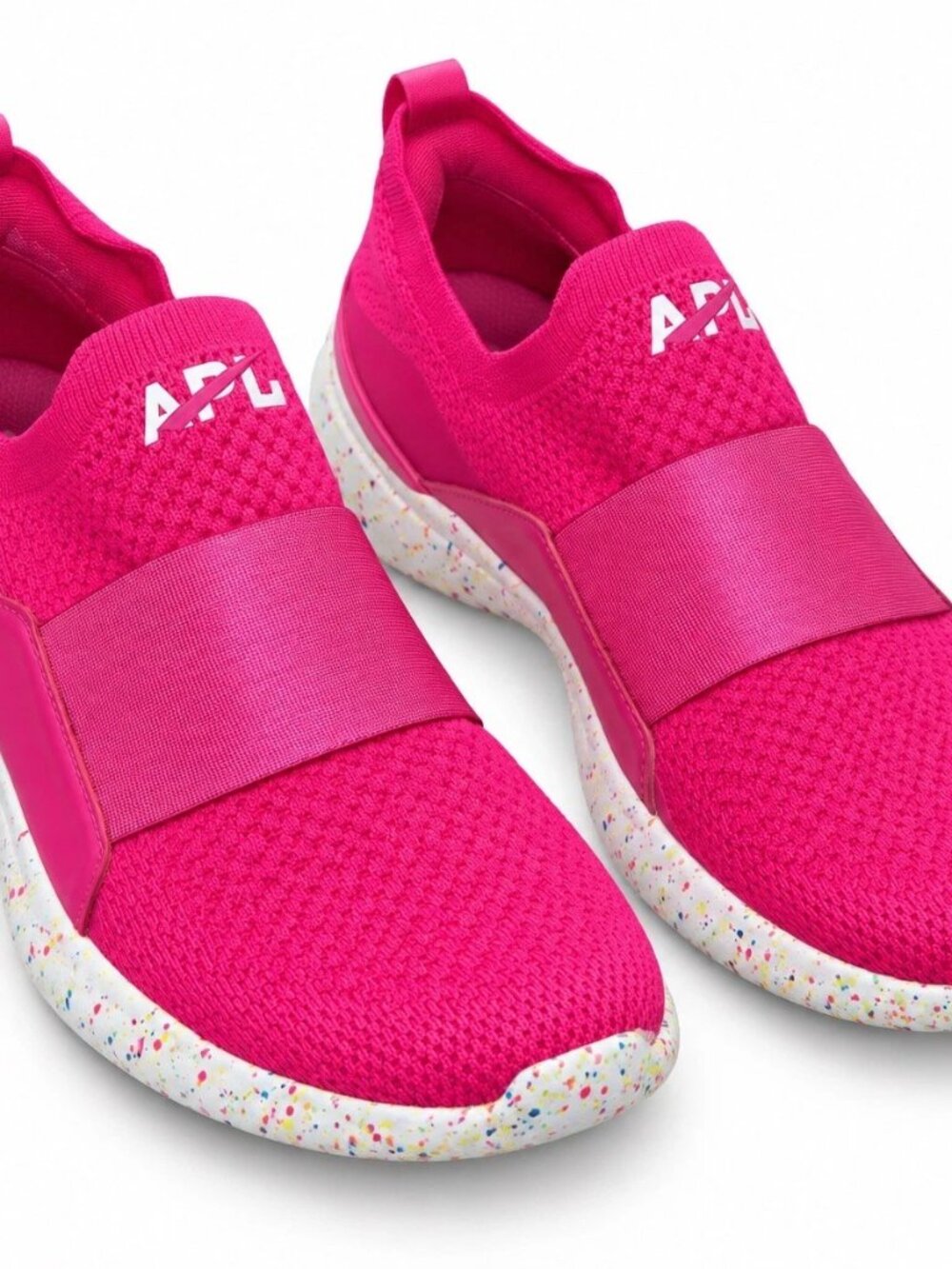 APL Techloom Bliss Slip On Sneakers Fusion Pink Confetti Size 6.5 Women